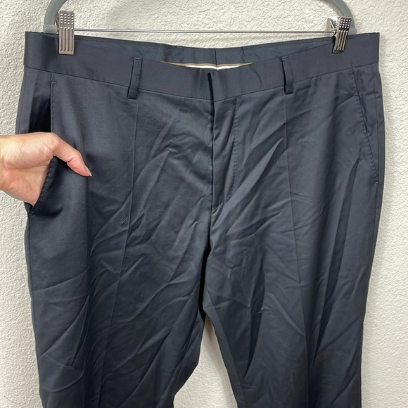 New BOSS Hugo Boss H Huge Dress Pants Black Wool - Picture 2 of 12